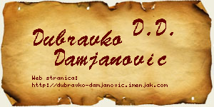 Dubravko Damjanović vizit kartica